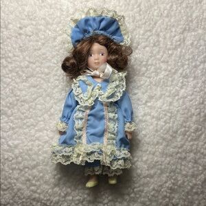 American Girl Nellie’s Mini Doll Lydia Blue Dress - Damaged As Is / For Parts